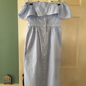 H&M off the shoulder dotted dress